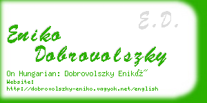 eniko dobrovolszky business card